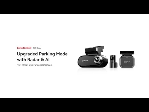 DDPAI N5 Dual 4K 2160p + 1080p AI GPS Wi-Fi vaizdo registratorius su galinio vaizdo kamera