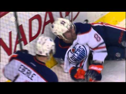 Sam Gagner goal 26 Jan 2013 Edmonton Oilers vs Calgary Flames NHL Hockey