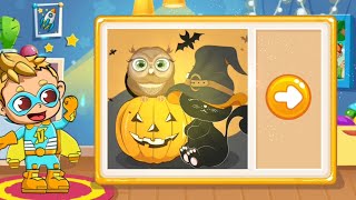 โ๐ Cute Halloween Puzzle Game! ๐ฆ Black Cat & Pumpkin Jigsaw for Kids & Toddlers