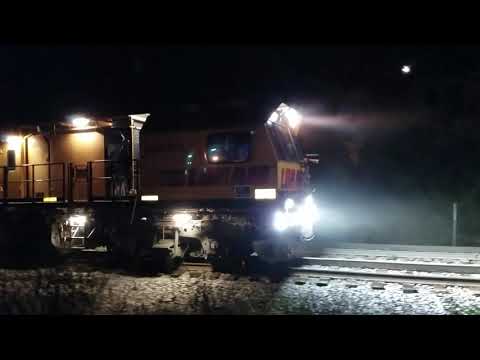Loram Rail Grinder Working on No. 1 Main Track on Halloween Night