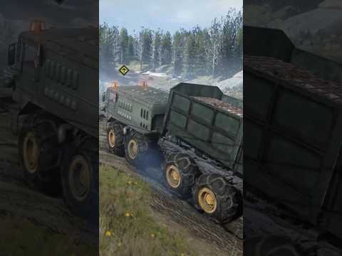 Snowrunner: военный Белорусский тягач 🚛 МАЗ-537 по имени ЦИКЛОП #gametime32