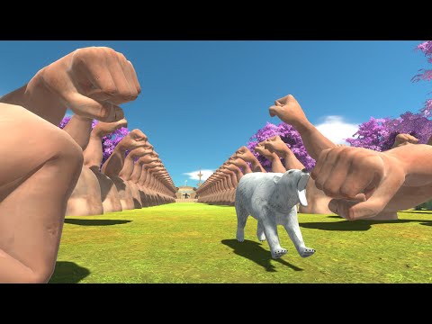 [ Dangerous Forest ] Run Away from Giant Hands - Animal Revolt Battle Simulator
