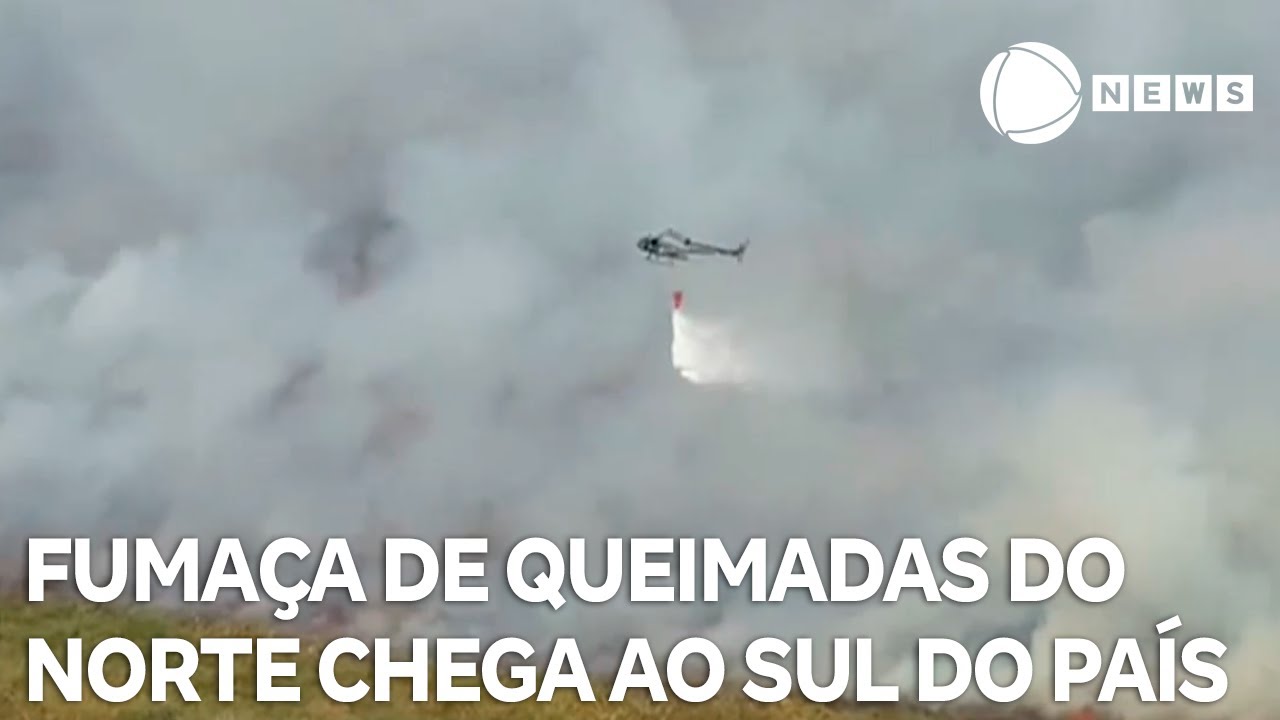 Fumaça de queimadas do Norte chega ao Sul do Brasil