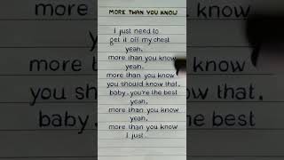 Download lagu Axwell /\ Ingrosso - 'More Than You Know' Lyrics (REQUESTED) #lyrics #shorts #shortsfeed mp3