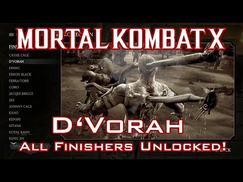 Mortal Kombat X - D'Vorah - Guide: Unlocking all Finishers!