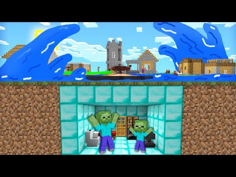 1000$ YER ALTI SIĞINAK VS TSUNAMİ 😱 - Minecraft