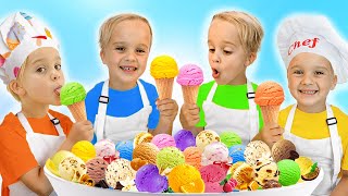 Download lagu Chris is making ice cream - Funny story with cooking toys mp3