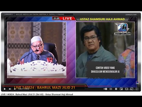 LIVE-140824 : Bahrul Mazi Jilid 21 (Siri 65) -  Ustaz Shamsuri Haji Ahmad