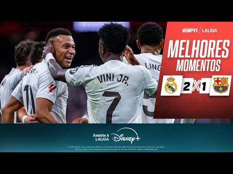 Gols e lances de Real Madrid x Barcelona