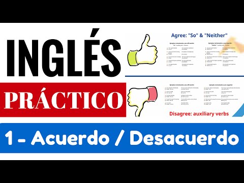 Acuerdo y desacuerdo [Agree and Disagree] Ejemplos So / Neither "Yes en Inglés 3" [Video 2] Video