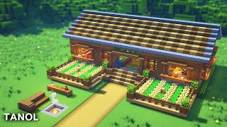 ⚒️ Minecraft : How To Build a Luxury Survival Wooden House_[마인크래프트 건축 : 고급스러운 야생 나무 집 만들기]