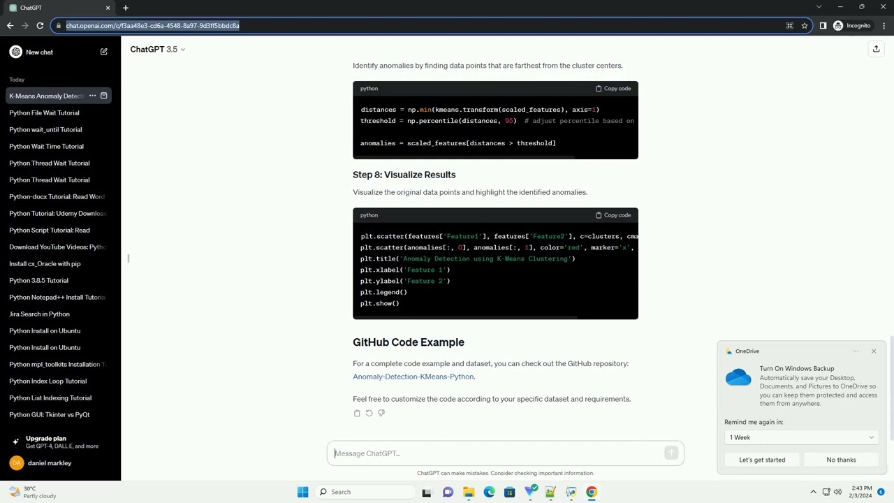 anomaly detection using k means clustering python github