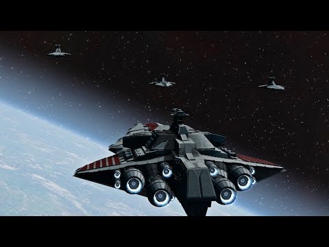 1 Valiant Star Destroyer vs 3 Imperial Venators - Star Wars: Empire At War Remake NPC Battle