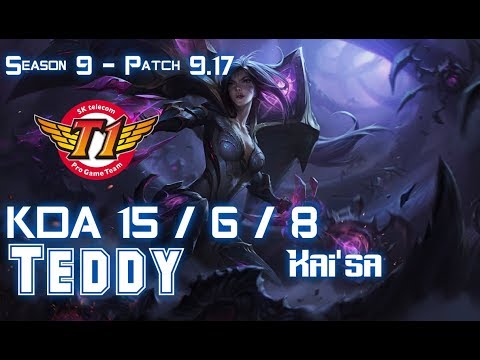 SKT T1 Teddy KAI'SA vs EZREAL ADC - Patch 9.17 KR Ranked