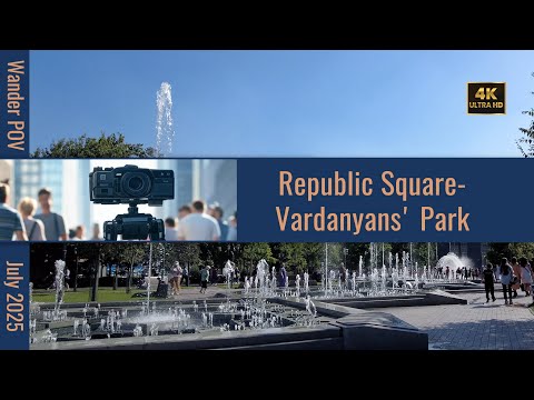 [4K] Republic Square & Vardanyans' Park Experience | Yerevan, Armenia Walking Tour