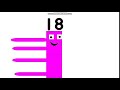 Numberblock 18 Song MAP 18