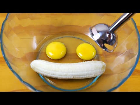 Whisk the banana with eggs and be surprised with this quick and easy breakfast recipe!