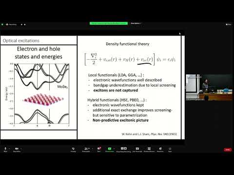 Yambo Code School (04(08 April 2022 - ICTP) - Exciton dynamics from a many body perspective