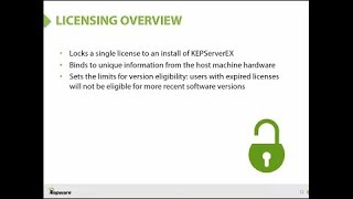 Licensing KEPServerEX Version 5 Webinar