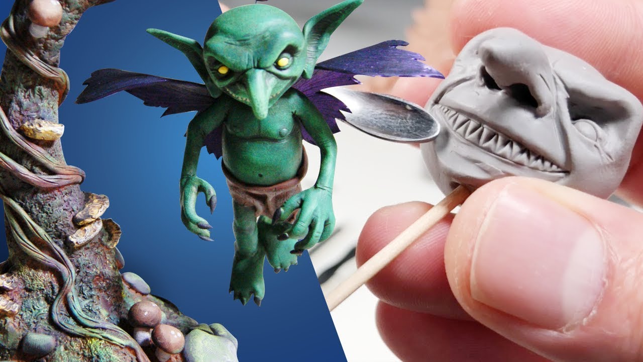 <h1 class=title>I Made a FLYING Goblin Fairy / Imp - Polymer Clay Tutorial - Sculpting YOUR Requests E08</h1>