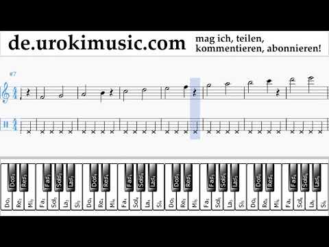 Klavierunterricht (rechte Hand) Shakira - Me Enamoré Noten Lernen Teil#1 um-i995