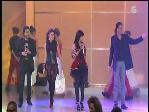 María Chenlo,Dani Ququi e Tania   Mestura rancheiras   Luar 02 12 2011