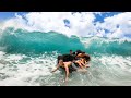 HUGE SHOREBREAK WAVES BROKE MY COUCH
