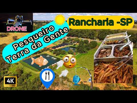 Rancharia - SP...Drone sobrevoa o Pesqueiro Terra da Gente...