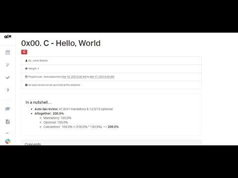 0x00  C   Hello, World #ALX #ALXGuide #ALXSE #Low level programming & Algorithm #C