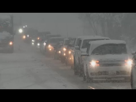 California Storm: Families brave snowy I-80 travel despite closures and warnings