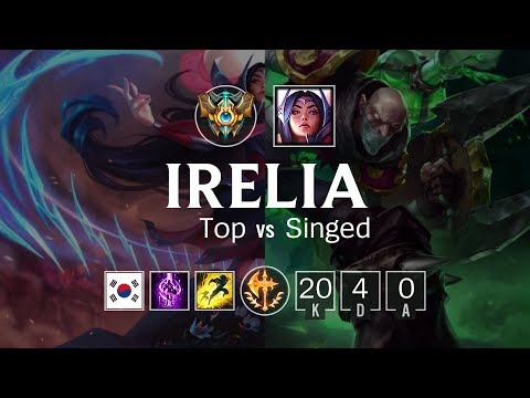Irelia Top vs Singed - KR Challenger Patch 8.9