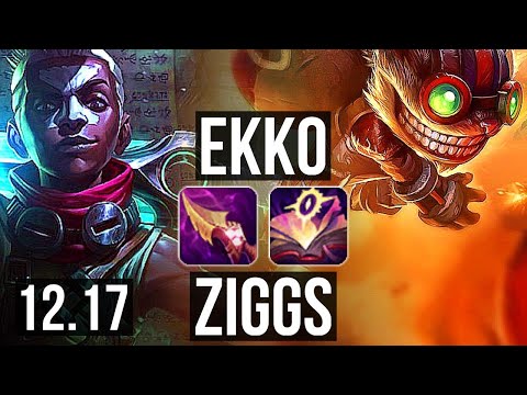 EKKO vs ZIGGS (MID) | 9/1/4, 800+ games, Legendary, 900K mastery | EUW Master | 12.17