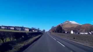 preview picture of video 'Morning Drive Below Ochil Hills Clackmannanshire Central Scotland'