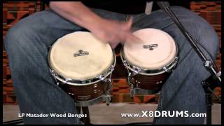 Video thumbnail for Bongos at X8 Drums: LP Matador Wood Bongos by X8 Drums
