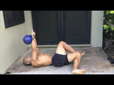 20 kg. Kettlebell Oblique Floor Press (right) - age 51, November 6, 2020