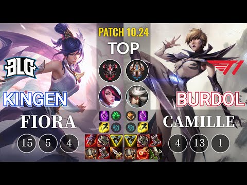 BLG Kingen Fiora vs T1 Burdol Camille Top - KR Patch 10.24