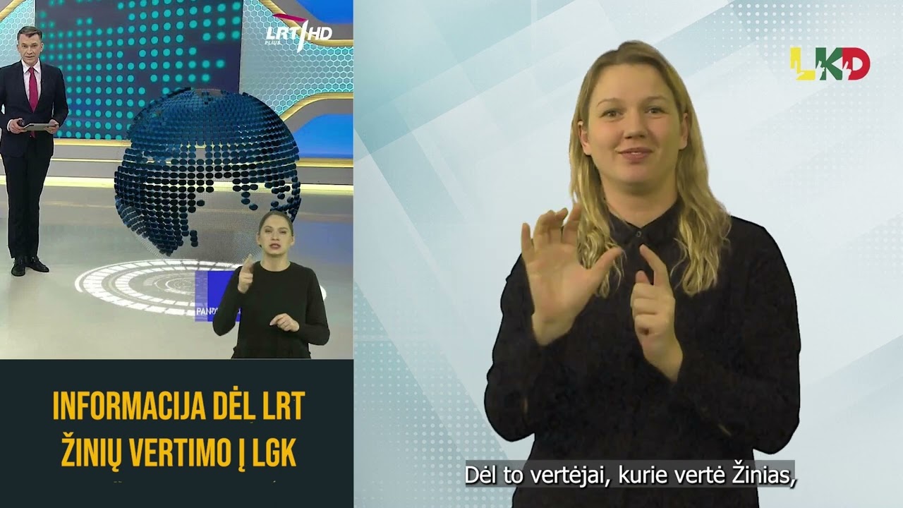 Informacija dėl LRT Žinių vertimo į gestų kalbą