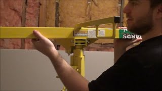 Assembly of a Menards Drywall Panel Lift Rental and Review (Mud Boss SP-016-742)