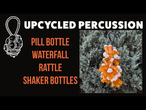 Upcycled Percussion - Extra Large Pill Bottle Waterfall Rattle / Shaker with SHAKER BOTTLES image 5