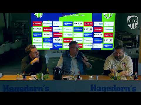 Pressekonferenz nach dem Oberliga-Spiel FC Gütersloh - TuS Bövinghausen