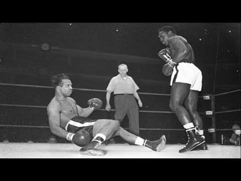 Ezzard Charles vs Bob Satterfield - Highlights (Huge Left Hook KNOCKOUT)