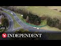 Drone footage of fatal Cardiff car crash scene