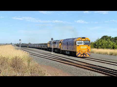 9146 Pacific National Broad Gauge Grain Train Departs Gheringhap Loop (17/1/2023) - PoathTV Railways