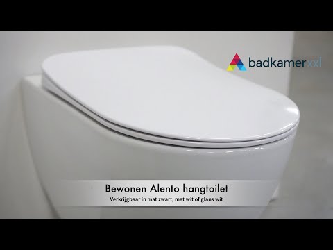 Bewonen Alento hangtoilet Rimless glans wit - met Softclose zitting