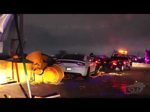 02-11-2021 Little Rock, AR - Accidents From Icy Roads With Drone Shots