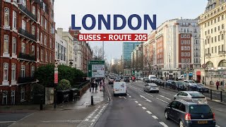 London Bus[3] - Departing from 'St. Pancras' (Route 205) | London City Tour, U.K.