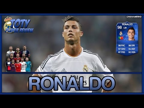 FIFA 14 UT - Cristiano Ronaldo TOTY Player Review || 98 Team of the Year Ultimate Team (Blue Card)