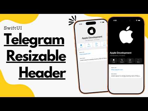SwiftUI Telegram Resizable Header | Scroll Effects | Animations | Xcode 26 thumbnail