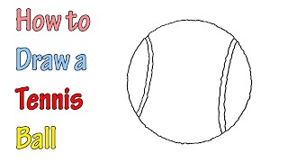 How to Draw a Tennis Ball - VERY EASY | FOR KIDS