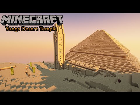 Minecraft Yungs Desert Temple Exploration with Rethinking Voxels Shaders (No Commentary)